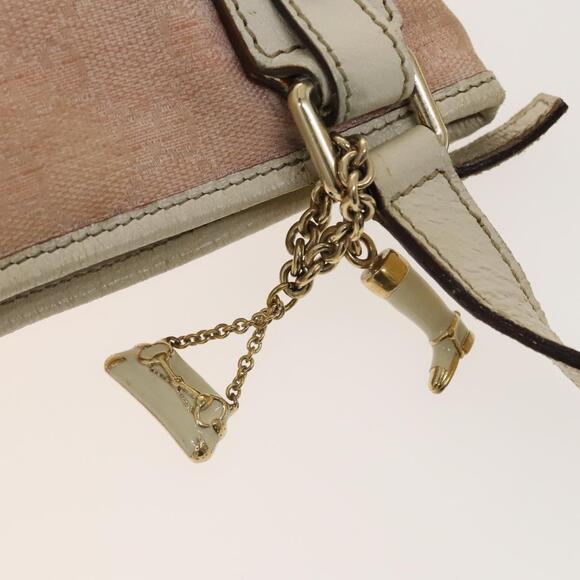 GUCCI GG Canvas Sherry Line Shoulder Bag Pink Gold - Picture 14 of 16